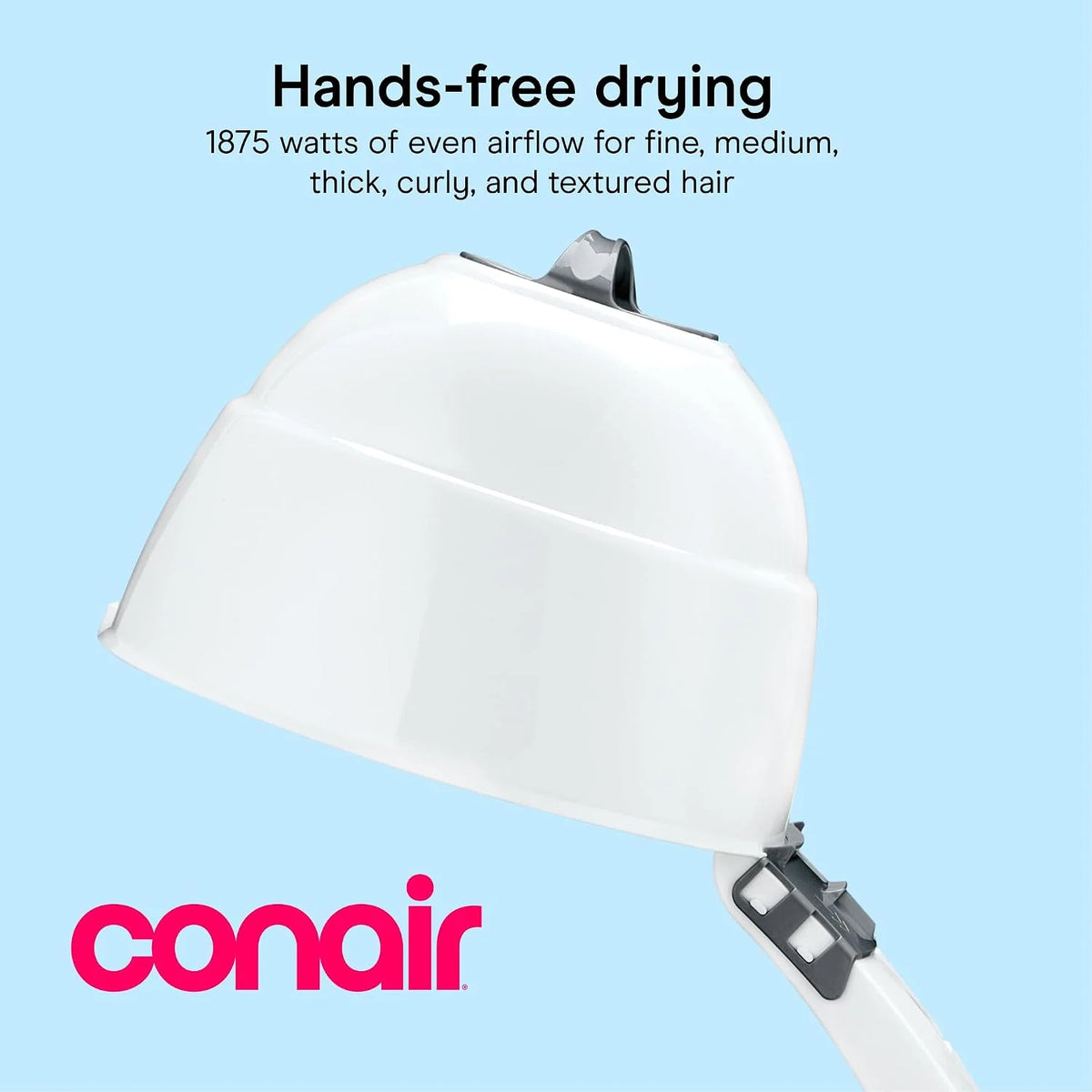 Conair Bonnet Hair Dryer with Carrying Handle, Adjustable Height, 1875W