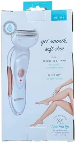 CONAIR Cordless Rechargeable Wet/Dry Shaver 2-in-1 Shaving Foil + Trimmer