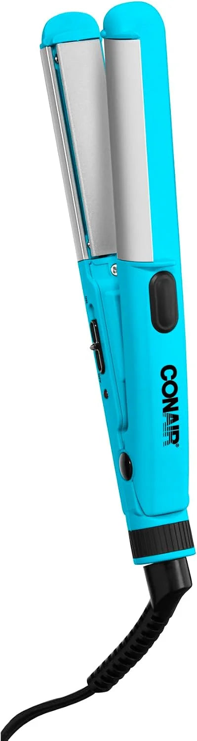 Conair Mini Dual Deluxe Styler; Add Curls and Waves - or - Straighten; Perfect for On-The-Go Styling