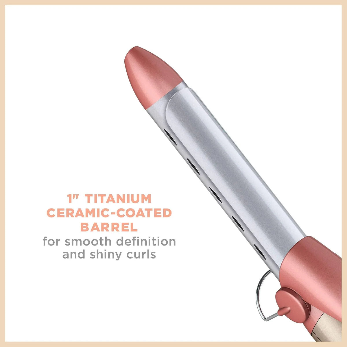 Conair Curling Iron, INFINITIPRO, Frizz Free, Titanium Ceramic, 1"