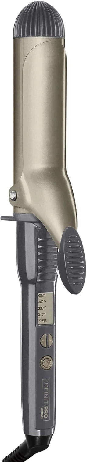 Conair INFINITIPRO Tourmaline 1 1/2-Inch Ceramic Curling Iron, 1 ½ inch barrel produces soft waves – for use on medium and long hair