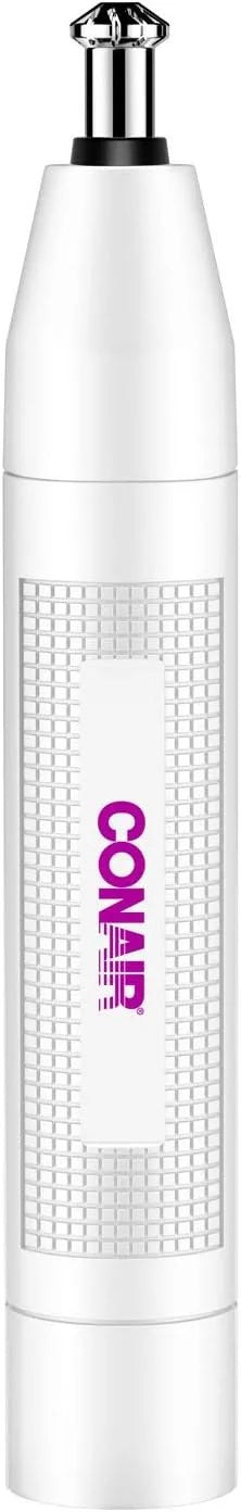 Conair Ear & Nose Trimmer, Cordless, Washable Head, White/Purple