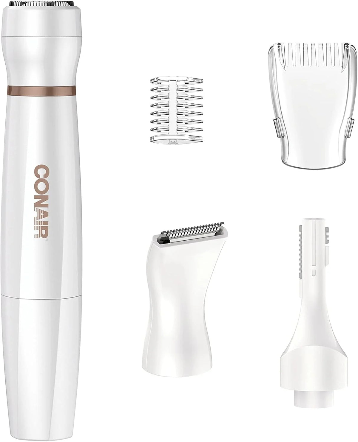 Conair All-In-1 Facial Hair Removal for Women, Cordless Electric Trimmer, Perfect for Face, Ear/Nose, Eyebrows, and Bikini Lines