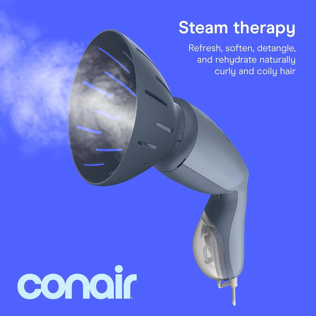 Conair Hair Steamer for Curly Textured Hair, Diffuser Attachment, Portable
