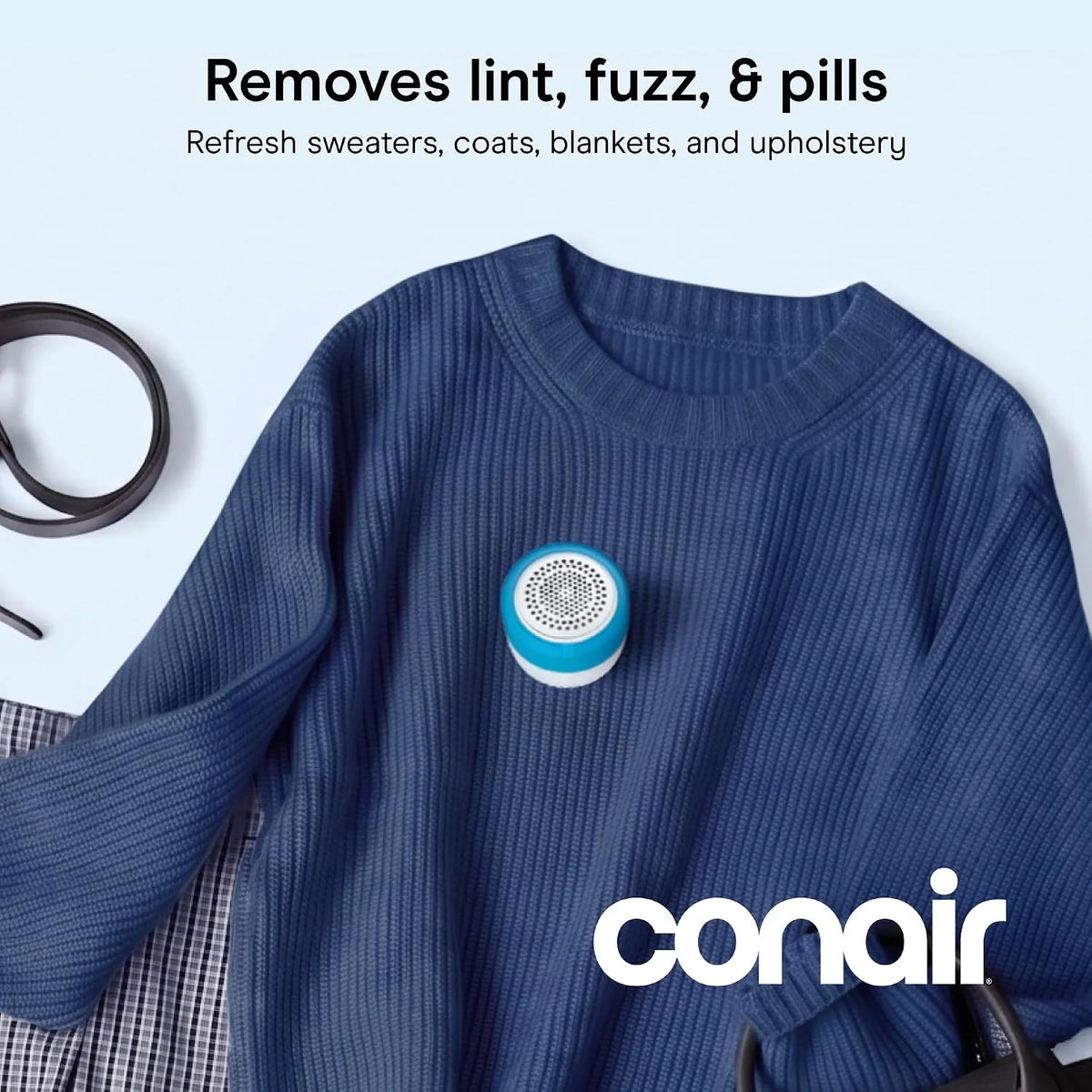 Conair Electric Fabric Shaver & Lint Remover, Cordless, 2.25" Surface
