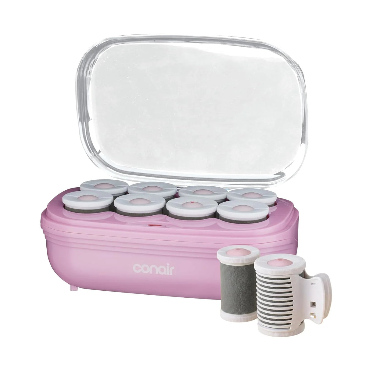 Conair Jumbo Hair Rollers, Ceramic, 2" Rollers, 8 Count, Pink