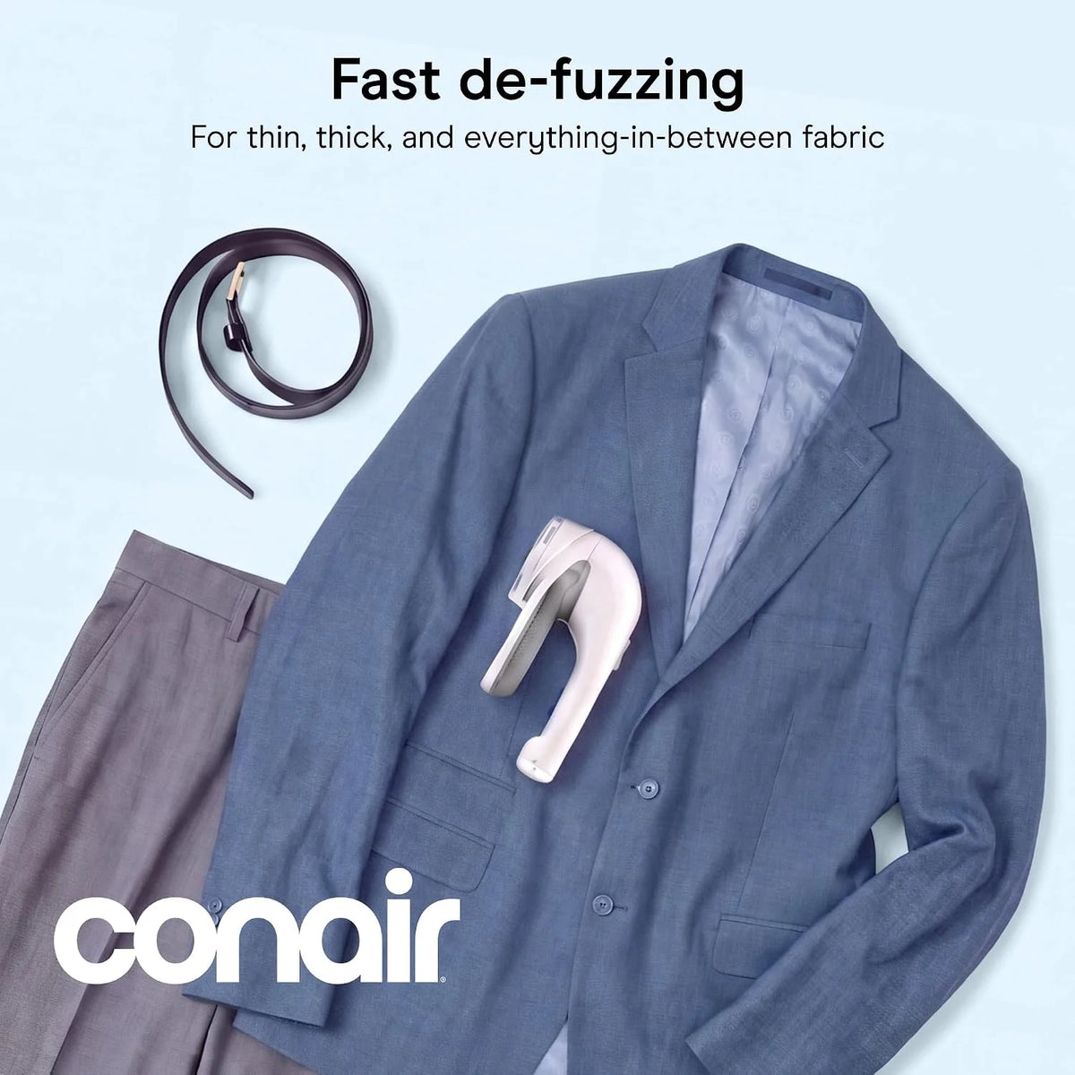 Conair Fabric Shaver & Lint Remover for Every Fabric, Rechargeable, 2" Head
