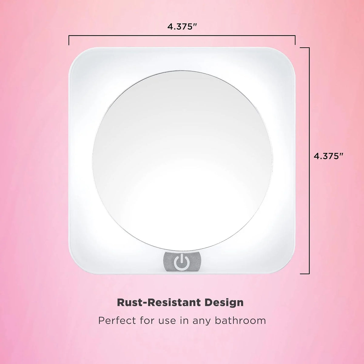 Conair Lighted Makeup Mirror, LED Vanity Mirror, 12X Magnifying Mirror, Compact Travel Mirror with Suction Cup, Battery Operated in White