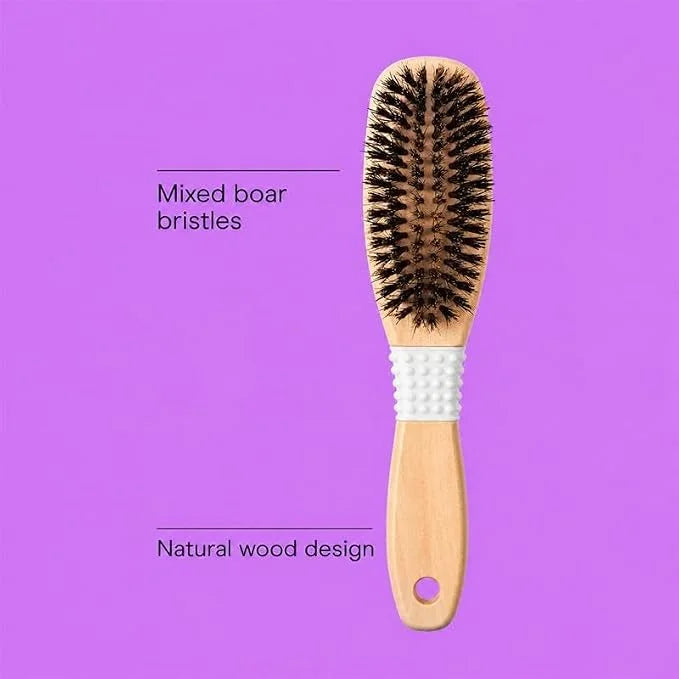 Conair Mixed Boar Bristle Hair Brush, Anti-Frizz, Wooden Handle