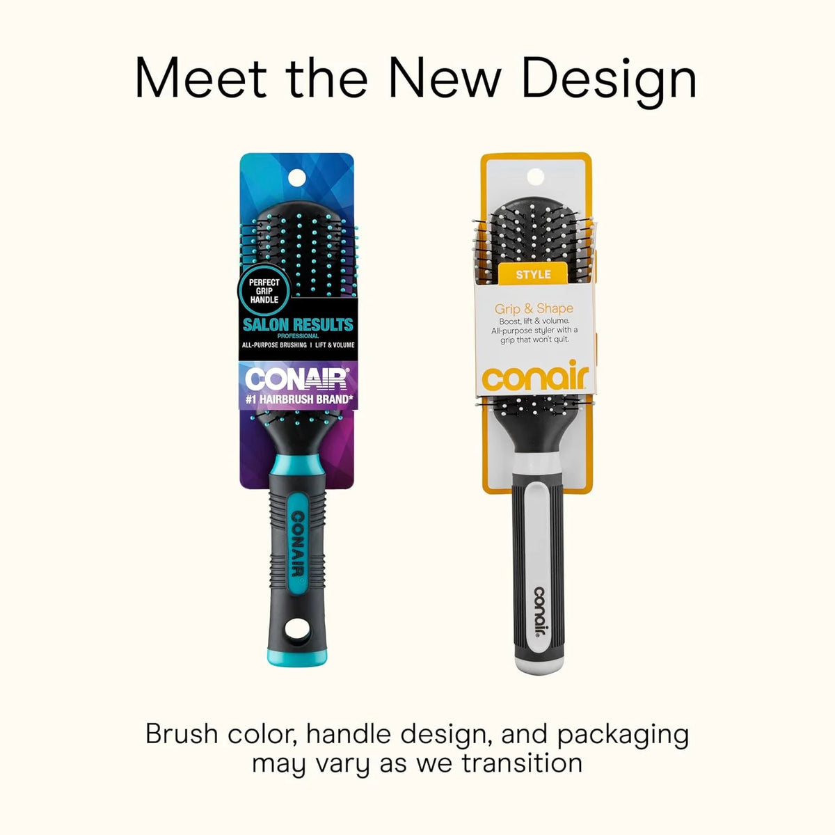 Conair Salon Results Detangling Hairbrush - For Men and Women, All Hair Types with Nylon Bristles