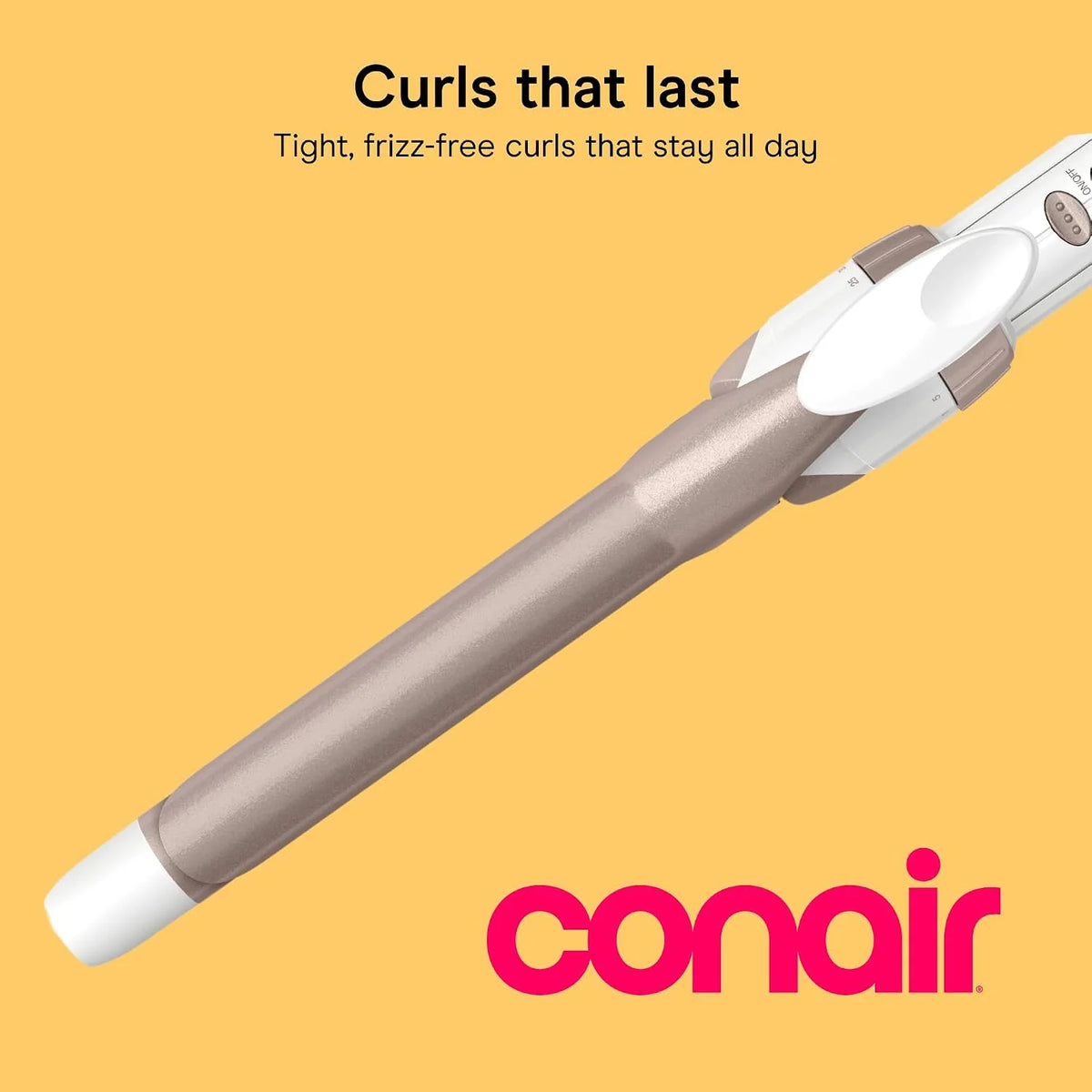 Conair Curling Iron, Double Ceramic, 3/4-in. Barrel, White/Rose Gold