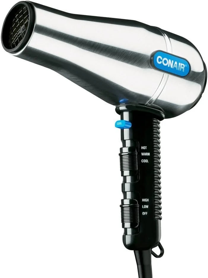 Conair 141WRW Full Size Brushed Metal Salon-Style Hair Dryer - 1875W