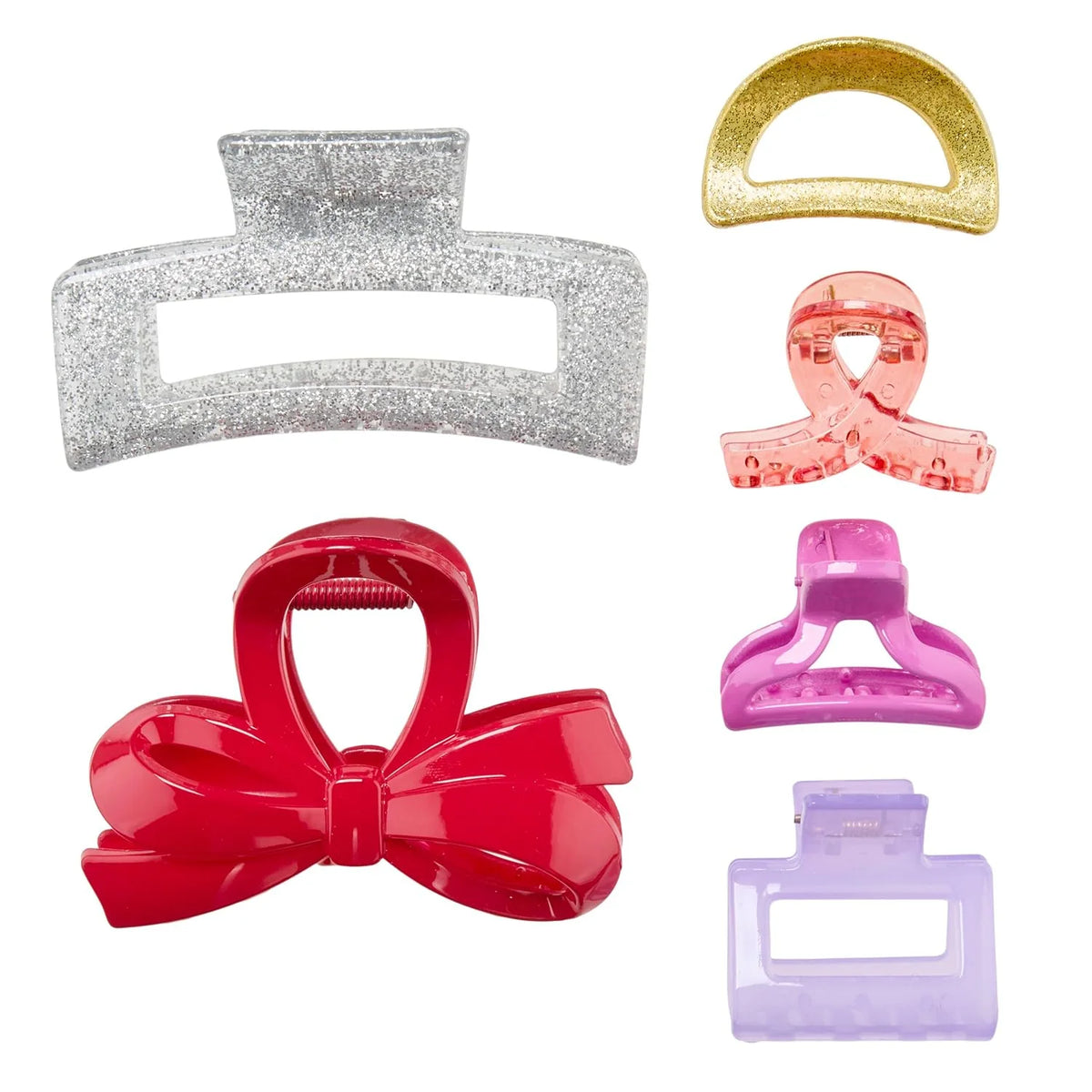 Conair Claw Clips Set, Holiday-Themed Accessories, 6 Count