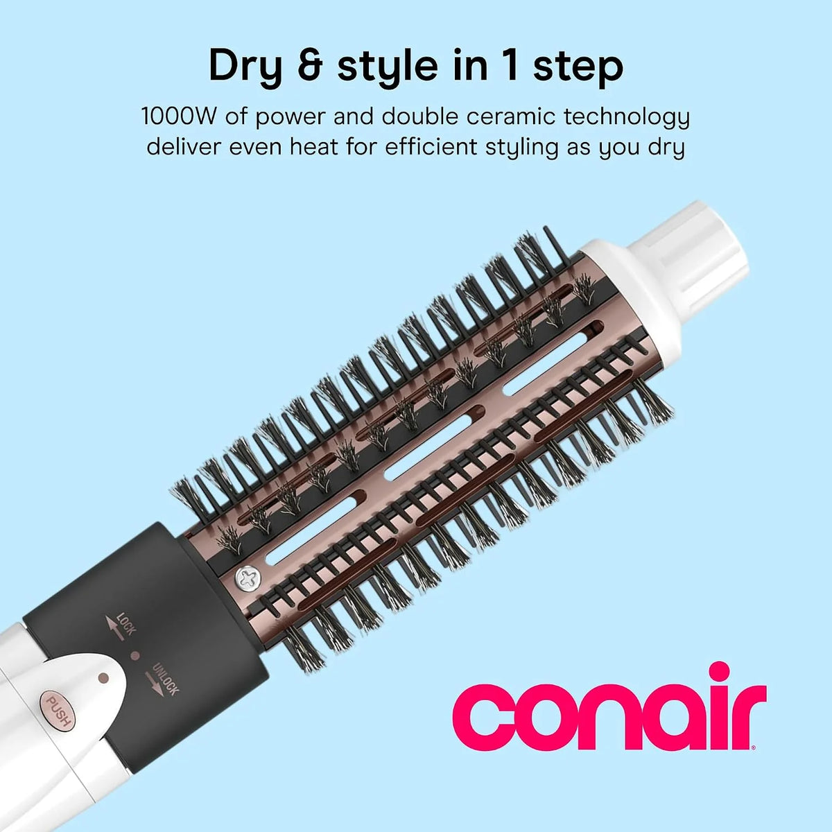 Conair Thermal Brush Set, Double Ceramic, Interchangeable, 1.25" & 1.5"