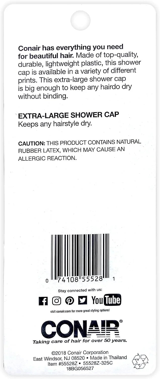 Conair Styling Essentials Bouffant Shower Cap Assorted Color 0.8 Oz, 1 Count