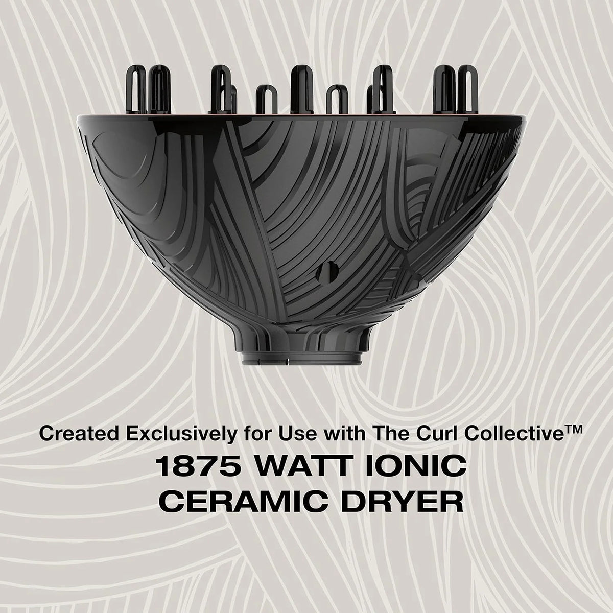 Conair Hair Dryer Diffuser Attachment, Curl Collective, Curly