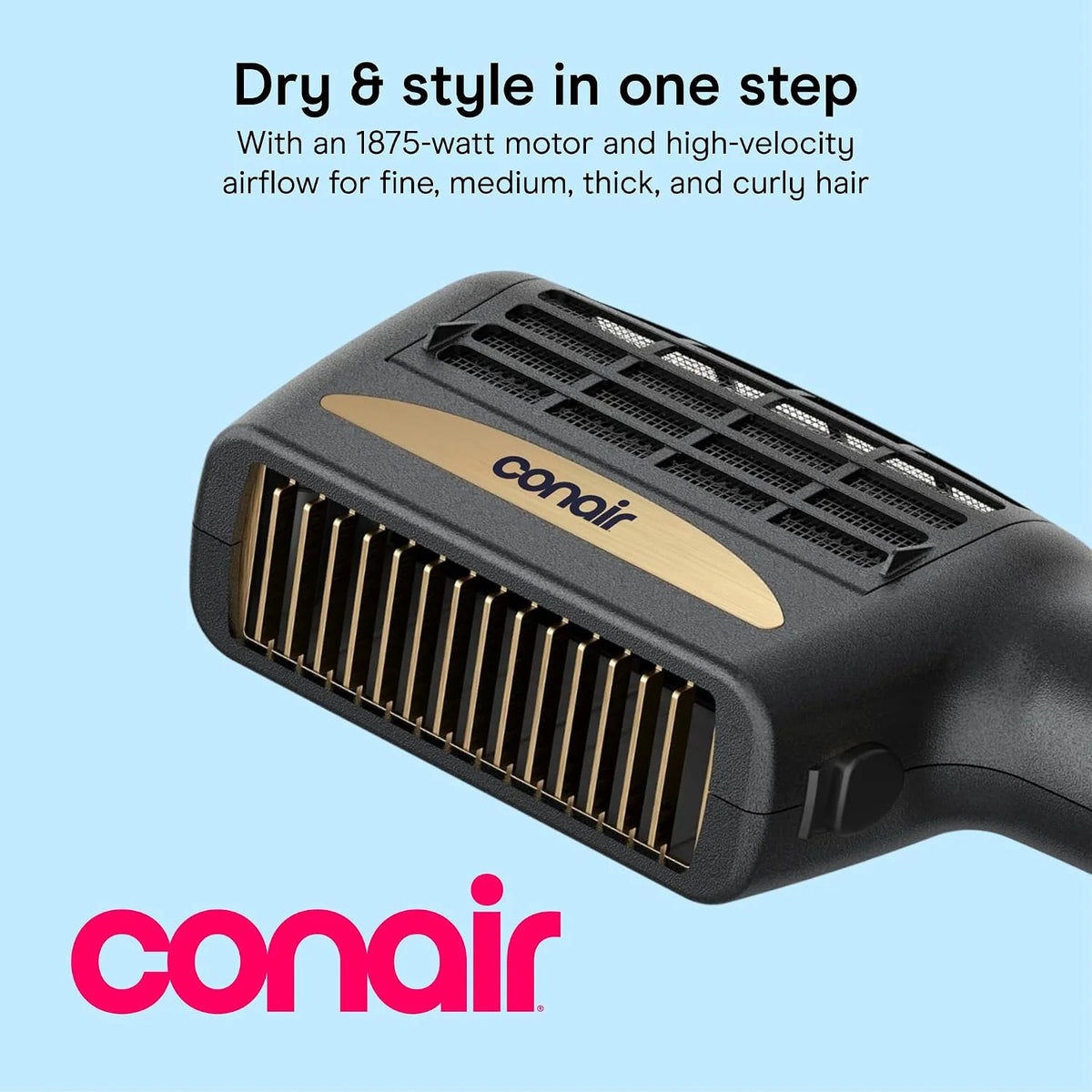 INFINITIPRO BY CONAIR 3-in-1 Styling Hair Dryer, 1875W Hair Dryer and 3 Attachments