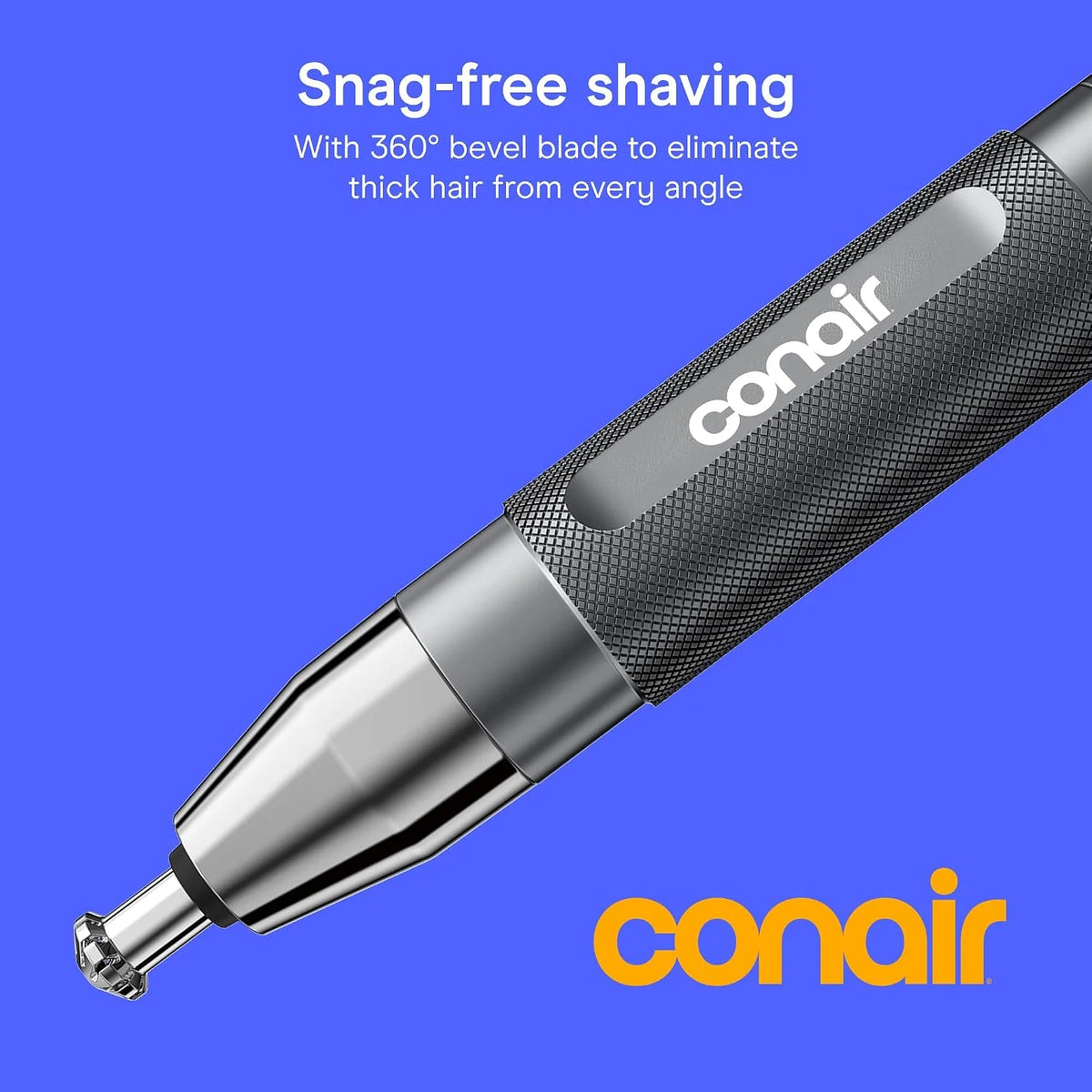 Conair Eyebrow & Nose Hair Trimmer for Men, Cordless, 5-Piece Set