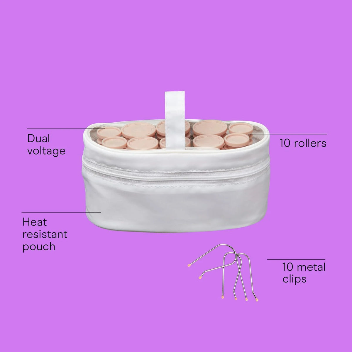Conair Hot Rollers, Instant Heat Compact, for Long & Medium Hair