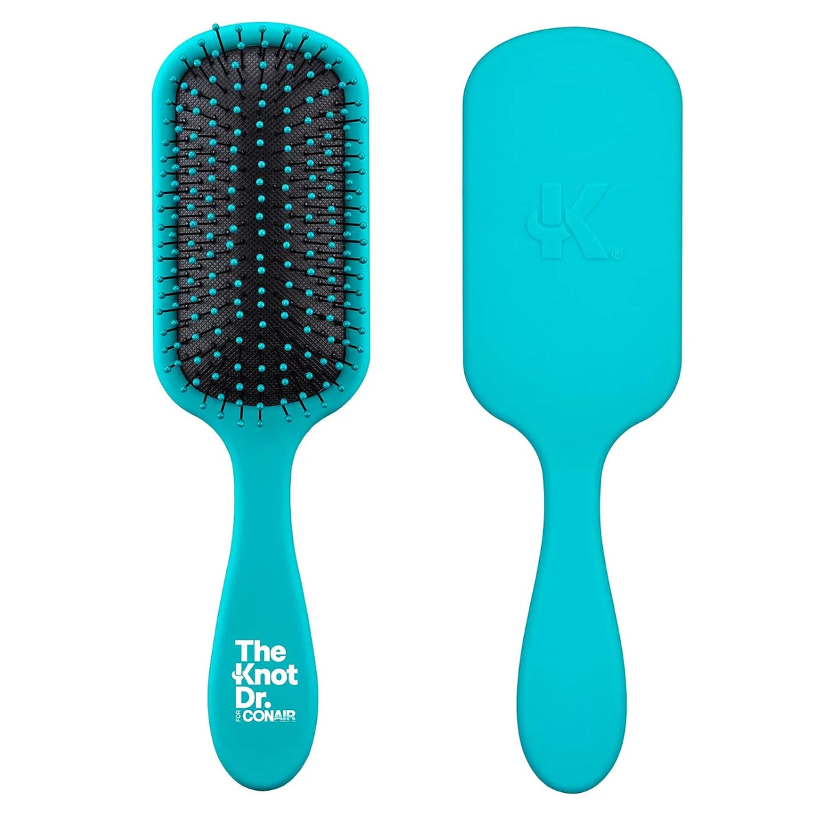 The Knot Dr. hair brush by Conair - Detangling hair brush - Removes Knots and Tangles in wet or dry hair - detangler brush - Blue