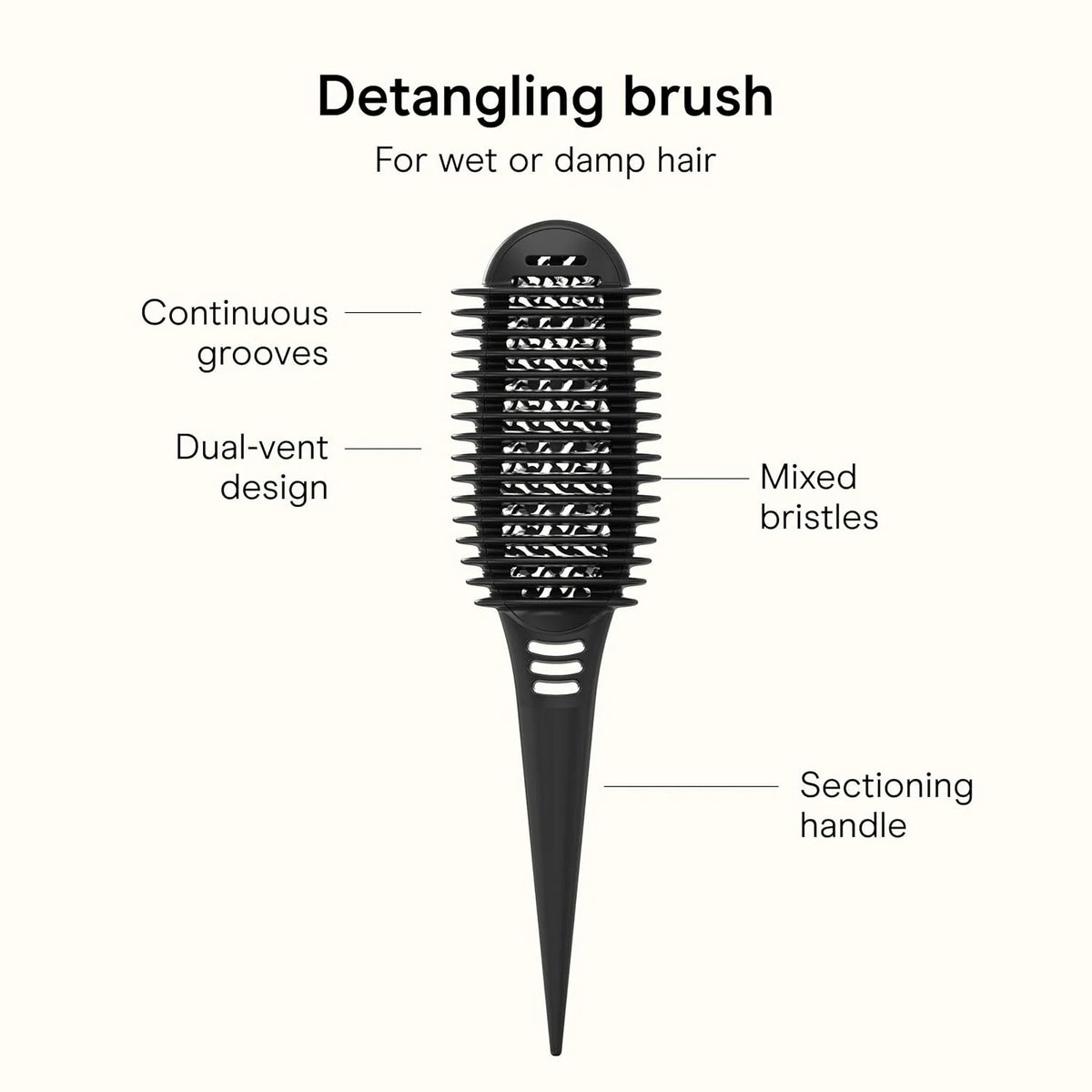 Conair Curl Define Pro Detangling Hairbrush, Tight, Short Curls, Dual Vents